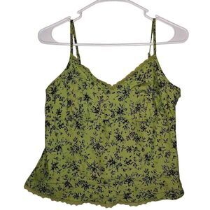 High Sierra Ditsy Floral Lace Trim Cropped Tank